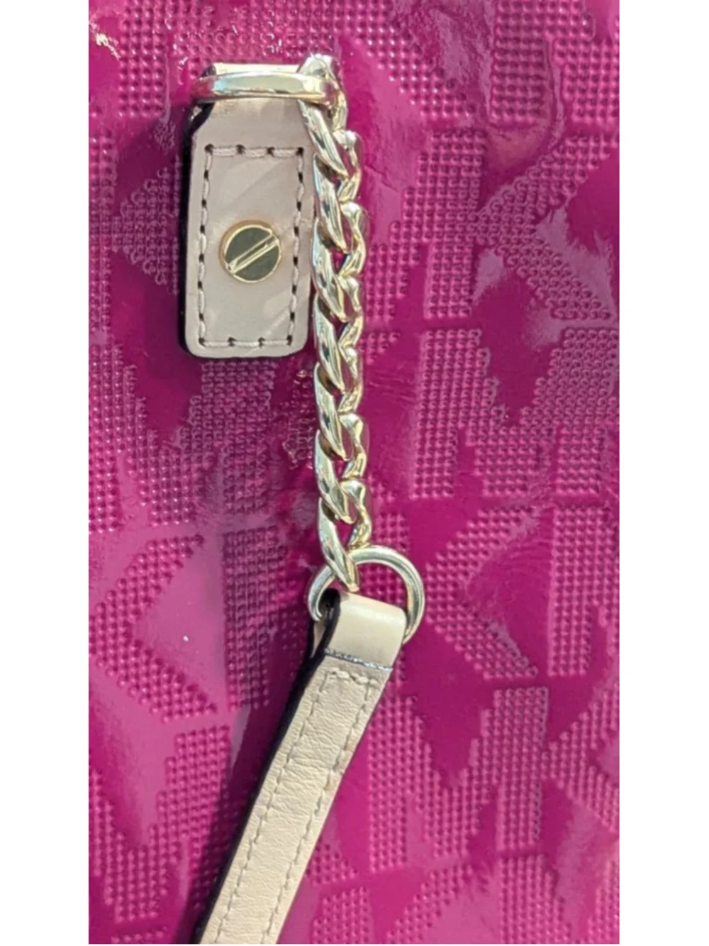 Michael Kors Fuchsia Patent Leather Tote Bag One Size